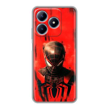Силиконовый чехол на Realme C63 с принтом человек паук spiderman Силиконовый чехол на Realme C63 с принтом человек паук spiderman