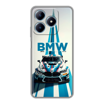 Силиконовый чехол на Realme C63 с принтом БМВ BMW Силиконовый чехол на Realme C63 с принтом БМВ BMW