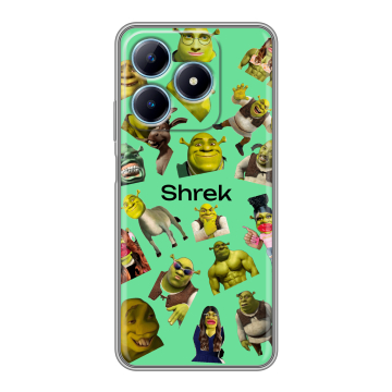Силиконовый чехол на Realme C63 с принтом Шрек Shrek Силиконовый чехол на Realme C63 с принтом Шрек Shrek