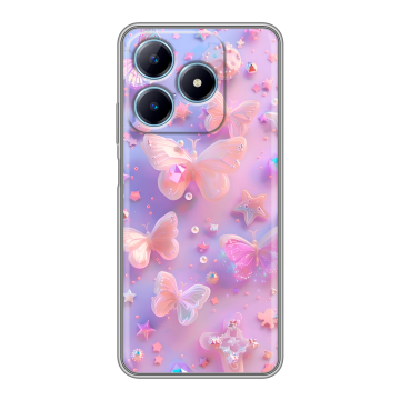 Силиконовый чехол на Realme C63 с принтом Бабочки
