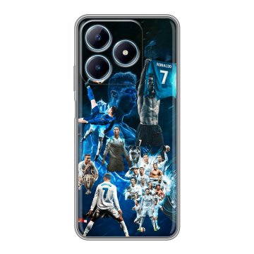 Силиконовый чехол на Realme C63 с принтом Реал Роналдо