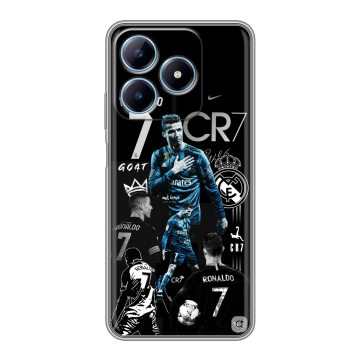 Силиконовый чехол на Realme C63 с принтом Реал Роналдо