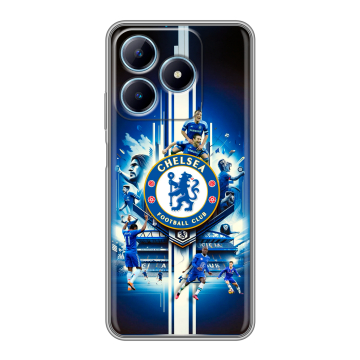 Силиконовый чехол на Realme C63 с принтом Chelsea Челси Силиконовый чехол на Realme C63 с принтом Chelsea Челси