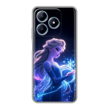Силиконовый чехол на Realme C63 с принтом Холодное сердце Frozen Силиконовый чехол на Realme C63 с принтом Холодное сердце Frozen
