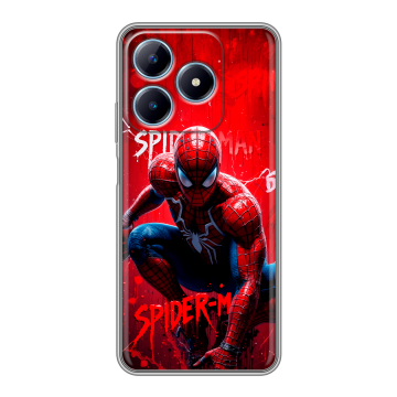 Силиконовый чехол на Realme C63 с принтом Spiderman Человек паук