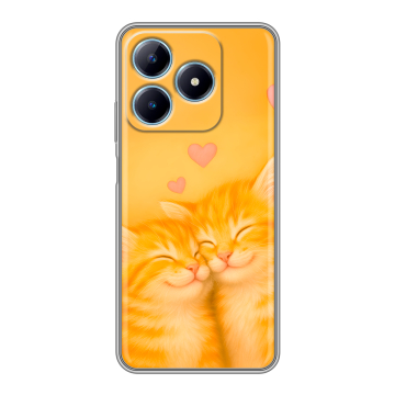 Силиконовый чехол на Realme C63 с принтом Милые котята Силиконовый чехол на Realme C63 с принтом Милые котята