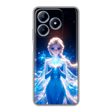 Силиконовый чехол на Realme C63 с принтом Холодное сердце Frozen Силиконовый чехол на Realme C63 с принтом Холодное сердце Frozen