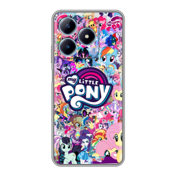 Силиконовый чехол на Realme C63 с принтом My little pony Дружба чудо Силиконовый чехол на Realme C63 с принтом My little pony Дружба чудо