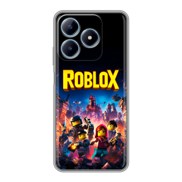Силиконовый чехол на Realme C63 с принтом Roblox Роблокс Силиконовый чехол на Realme C63 с принтом Roblox Роблокс