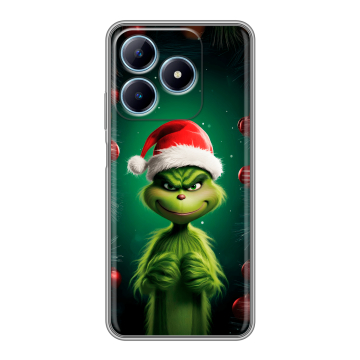 Силиконовый чехол на Realme C63 с принтом Гринч Новый год Рождество Силиконовый чехол на Realme C63 с принтом Гринч Новый год Рождество