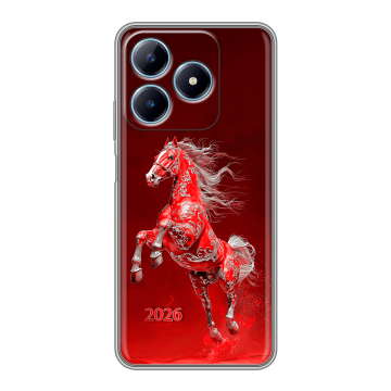 Силиконовый чехол на Realme C63 с принтом Новый год Силиконовый чехол на Realme C63 с принтом Новый год