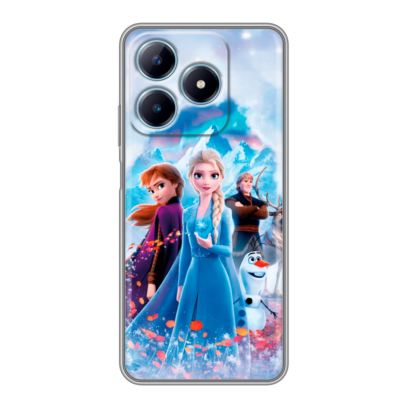 Силиконовый чехол на Realme C63 с принтом Холодное сердце Frozen Силиконовый чехол на Realme C63 с принтом Холодное сердце Frozen