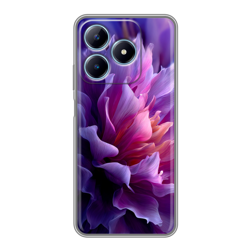 Силиконовый чехол на Realme C63 с принтом женский цветы Силиконовый чехол на Realme C63 с принтом женский цветы