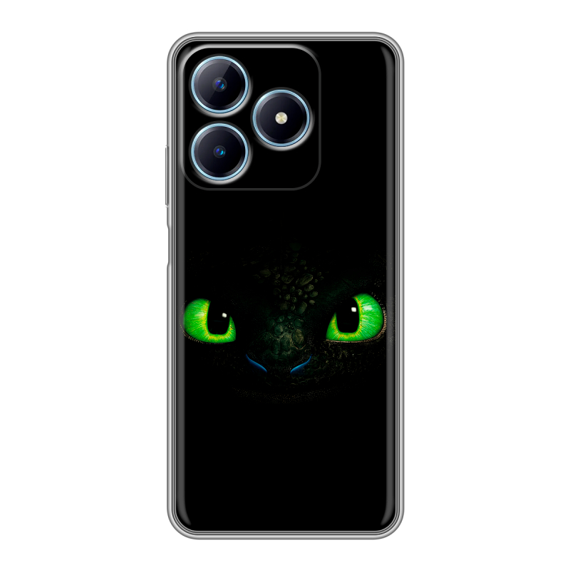 Силиконовый чехол на Realme C63 с принтом Как приручить дракона Силиконовый чехол на Realme C63 с принтом Как приручить дракона