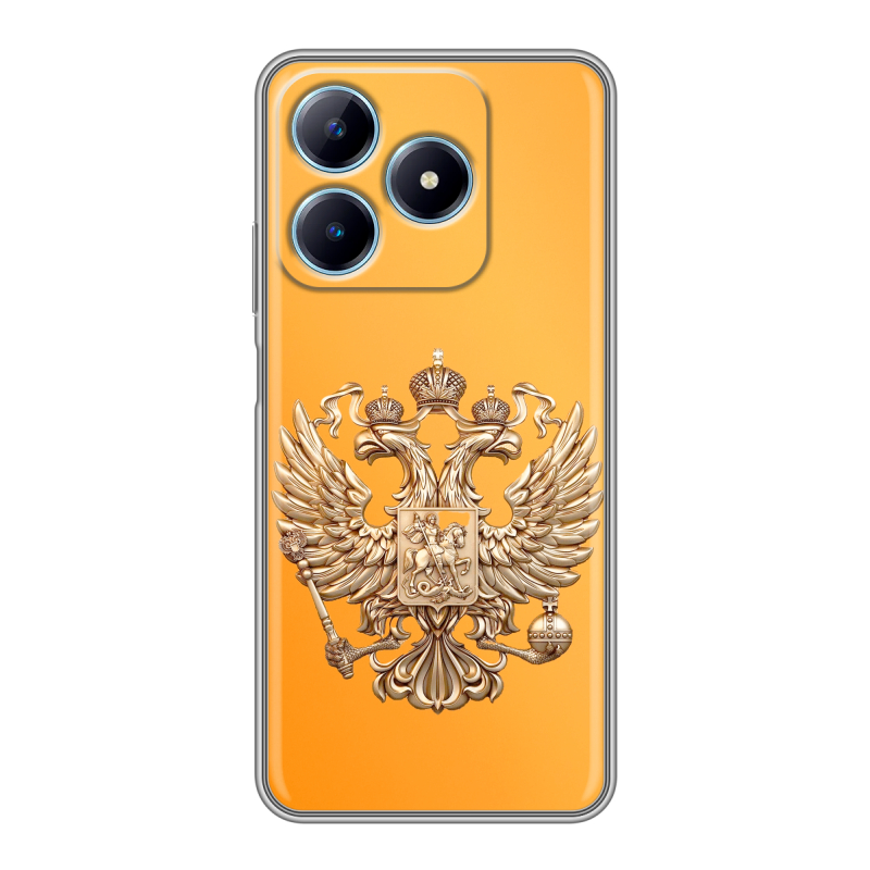Силиконовый чехол на Realme C63 с принтом Герб Флаг России Силиконовый чехол на Realme C63 с принтом Герб Флаг России