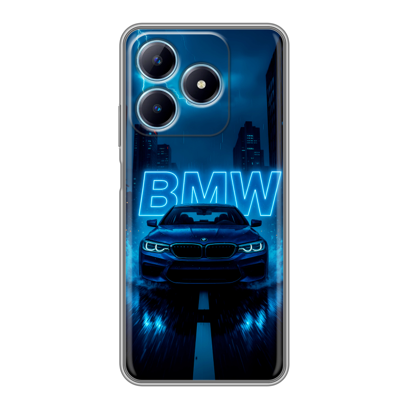 Силиконовый чехол на Realme C63 с принтом BMW БМВ Силиконовый чехол на Realme C63 с принтом BMW БМВ