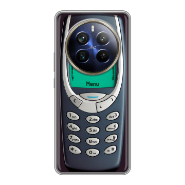 Силиконовый чехол на Realme 12 4G с принтом Старый телефон Силиконовый чехол на Realme 12 4G с принтом Старый телефон