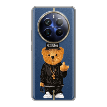 Силиконовый чехол на Realme 12 4G с принтом Плюшевый медведь