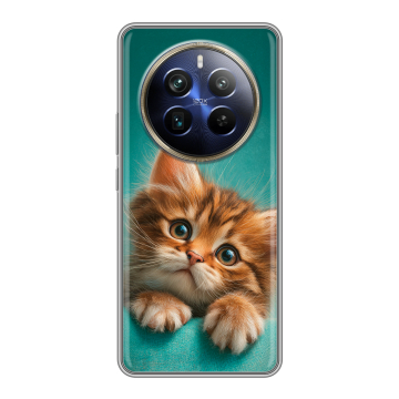Силиконовый чехол на Realme 12 4G с принтом котенок
