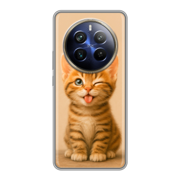 Силиконовый чехол на Realme 12 4G с принтом котенок