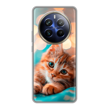 Силиконовый чехол на Realme 12 4G с принтом котик