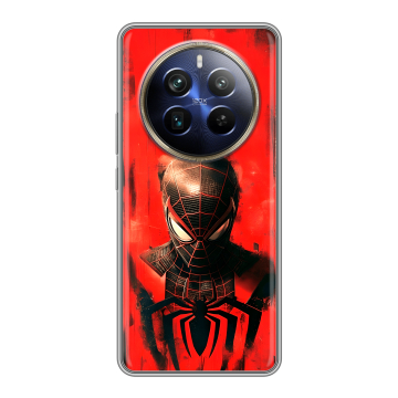 Силиконовый чехол на Realme 12 4G с принтом человек паук spiderman