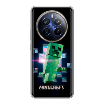 Силиконовый чехол на Realme 12 4G с принтом Майнкрафт Minecraft