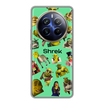 Силиконовый чехол на Realme 12 4G с принтом Шрек Shrek