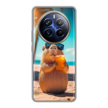 Силиконовый чехол на Realme 12 4G с принтом Капибара Силиконовый чехол на Realme 12 4G с принтом Капибара