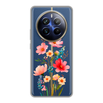 Силиконовый чехол на Realme 12 4G с принтом Цветы