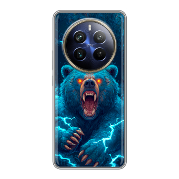 Силиконовый чехол на Realme 12 4G с принтом Медведь