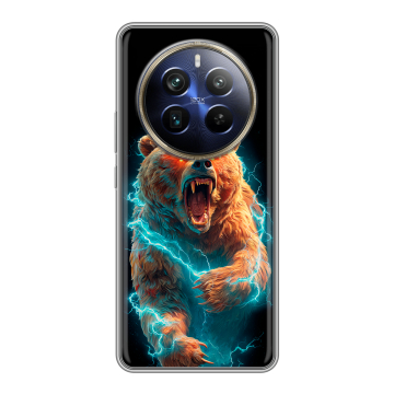 Силиконовый чехол на Realme 12 4G с принтом Медведь