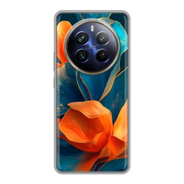 Силиконовый чехол на Realme 12 4G с принтом Цветы