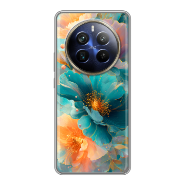 Силиконовый чехол на Realme 12 4G с принтом Цветы