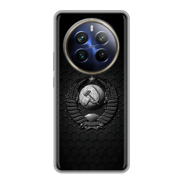 Силиконовый чехол на Realme 12 4G с принтом Герб Флаг СССР Силиконовый чехол на Realme 12 4G с принтом Герб Флаг СССР