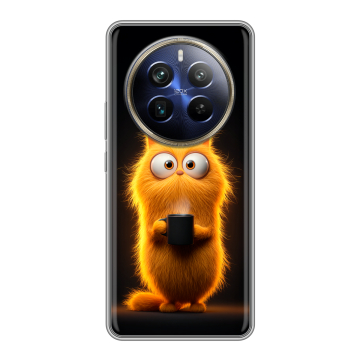 Силиконовый чехол на Realme 12 4G с принтом Смешной кот