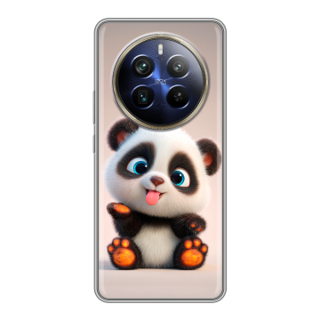 Силиконовый чехол на Realme 12 4G с принтом милая панда