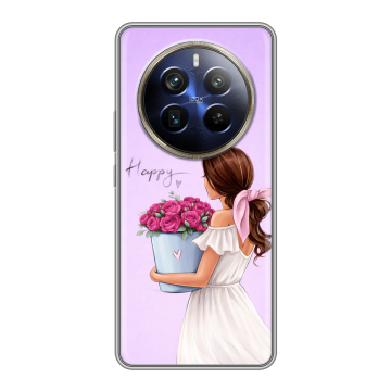 Силиконовый чехол на Realme 12 4G с принтом женский