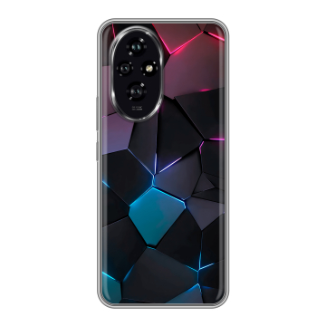 Силиконовый чехол на Honor 200 с принтом Геометрия неона Силиконовый чехол на Honor 200 с принтом Геометрия неона