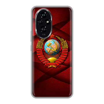 Силиконовый чехол на Honor 200 с принтом Герб СССР Силиконовый чехол на Honor 200 с принтом Герб СССР