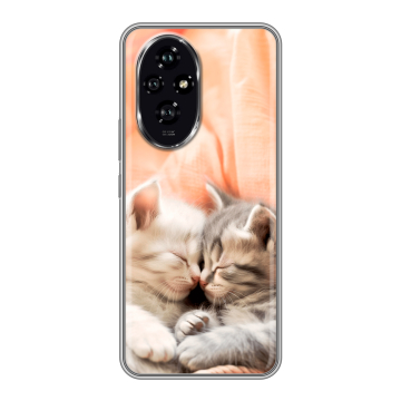 Силиконовый чехол на Honor 200 с принтом Котята