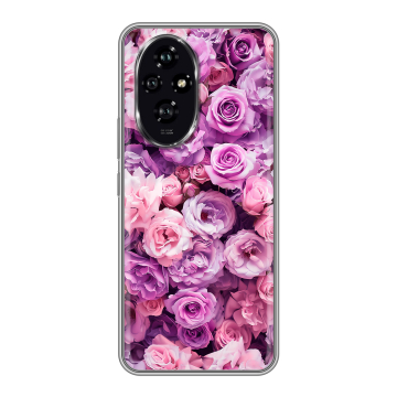 Силиконовый чехол на Honor 200 с принтом лавандовые розы