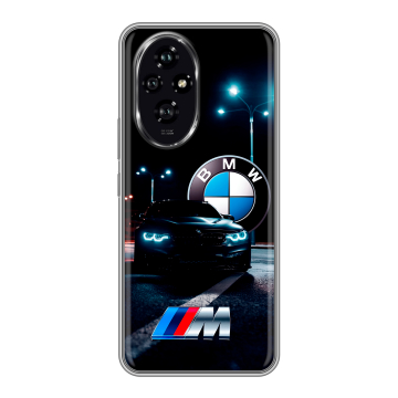Силиконовый чехол на Honor 200 с принтом БМВ BMW