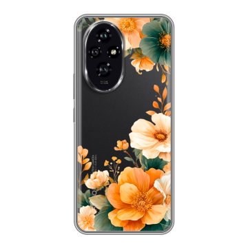 Силиконовый чехол на Honor 200 с принтом Цветы принт