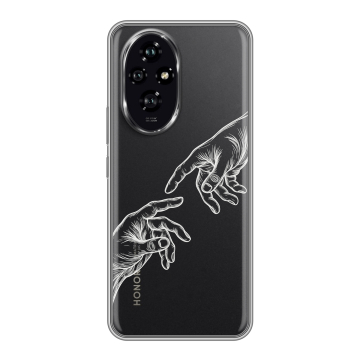Силиконовый чехол на Honor 200 с принтом Сотворение мира