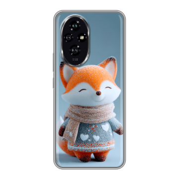 Силиконовый чехол на Honor 200 с принтом Лиса