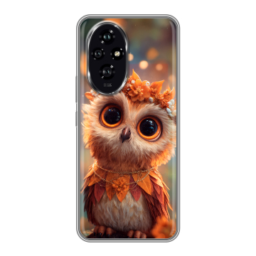 Силиконовый чехол на Honor 200 с принтом Милая сова
