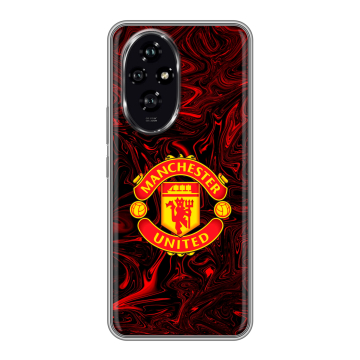 Силиконовый чехол на Honor 200 с принтом Manchester United