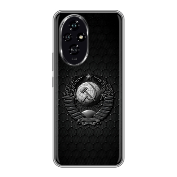Силиконовый чехол на Honor 200 с принтом Герб Флаг СССР Силиконовый чехол на Honor 200 с принтом Герб Флаг СССР
