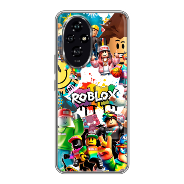 Силиконовый чехол на Honor 200 с принтом Roblox Роблокс